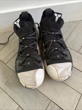 Nike Kobe Black and White High-Top Basketball Shoes